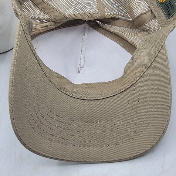 Bass Pro Shops Cabelas Adults Tan Trucker Hat Fishing Hiking Camping Trails - Picture 8 of 10